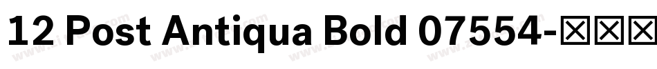 12 Post Antiqua Bold 07554字体转换